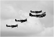 Blenheim + Spitfire x3